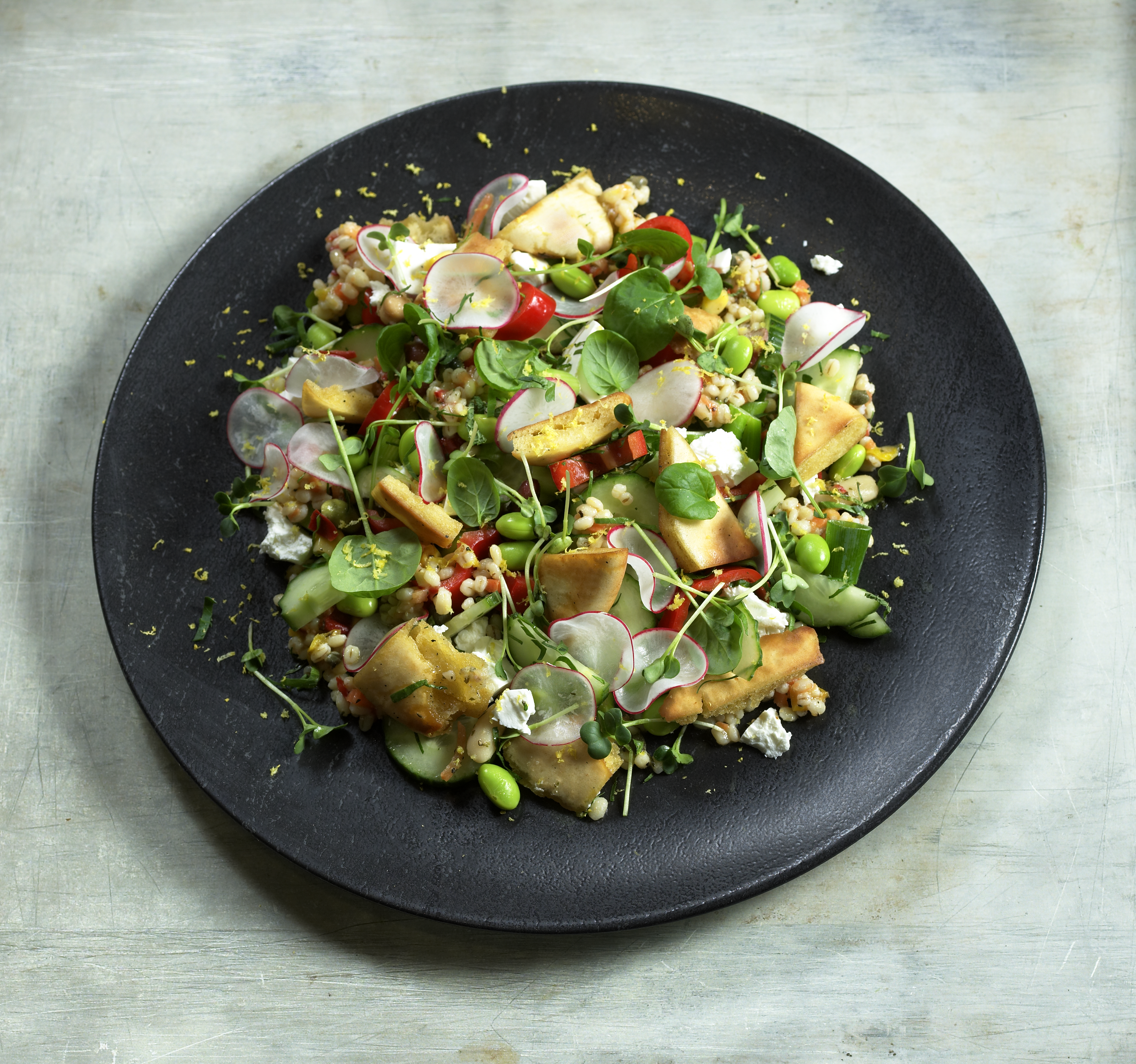 Fattoush mørk tallerken