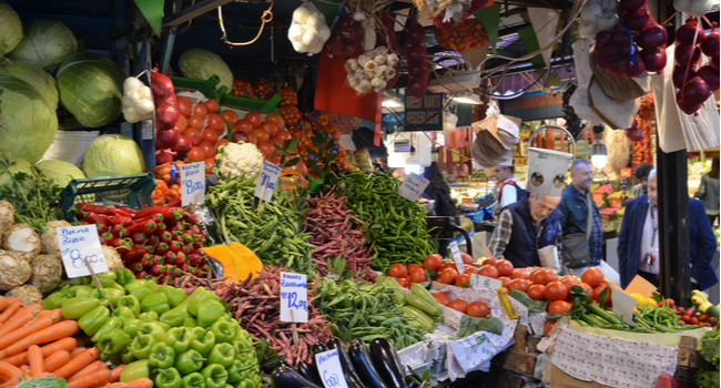 Grønnsaksmarked i Istanbul